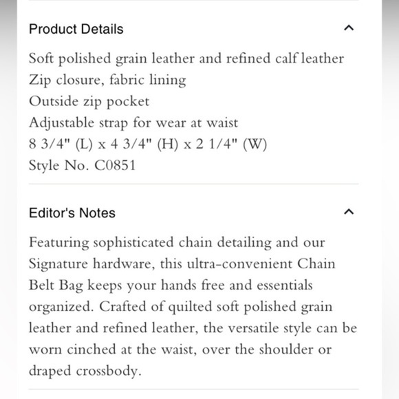 Coach c0851 black leather belt waist bag sling bag - Picture 15 of 15